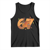 Thanksgiving Turkey Dabbing Tank Top Six Seven Meme Trending Gift - Wonder Print Shop
