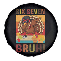 Six Seven Meme Turkey Dabbing Spare Tire Cover Funny Thanksgiving Gift - Wonder Print Shop