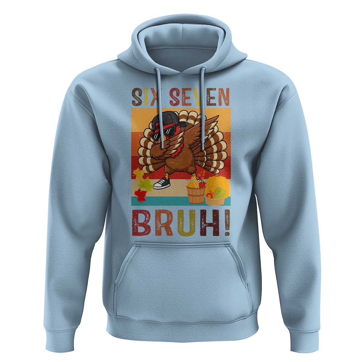 Six Seven Meme Turkey Dabbing Hoodie Funny Thanksgiving Gift - Wonder Print Shop
