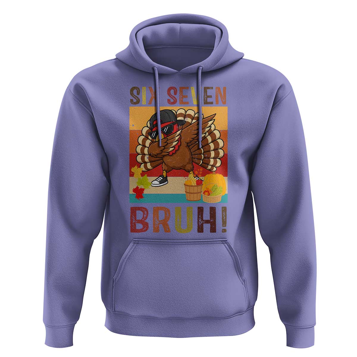 Six Seven Meme Turkey Dabbing Hoodie Funny Thanksgiving Gift - Wonder Print Shop