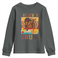Six Seven Meme Turkey Dabbing Youth Sweatshirt Funny Thanksgiving Gift - Wonder Print Shop