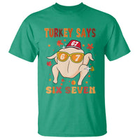 Turkey Says Six Seven T Shirt Funny Thanksgiving Meme Gift - Wonder Print Shop