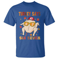 Turkey Says Six Seven T Shirt Funny Thanksgiving Meme Gift - Wonder Print Shop