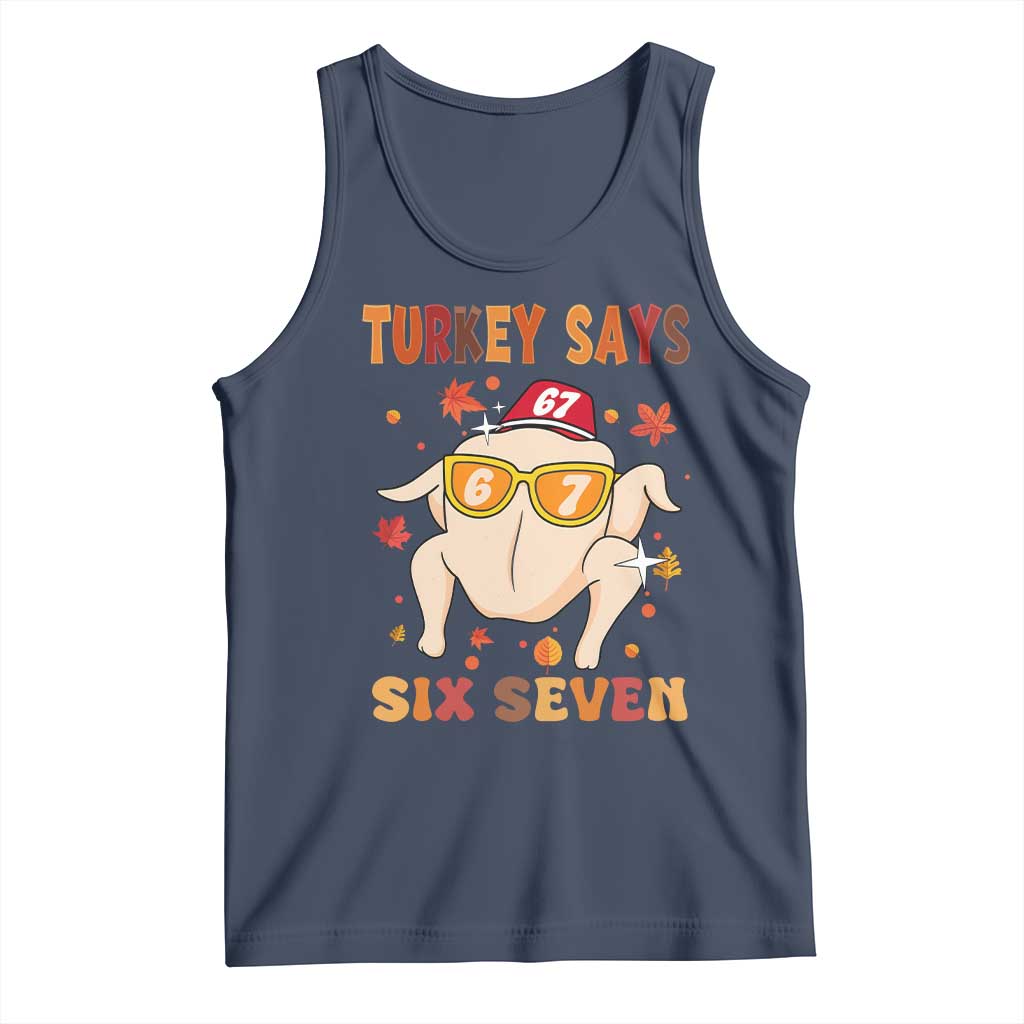Turkey Says Six Seven Tank Top Funny Thanksgiving Meme Gift - Wonder Print Shop