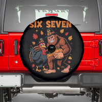 Six Seven Meme Bigfoot And Turkey Spare Tire Cover Funny Thanksgiving Gift - Wonder Print Shop