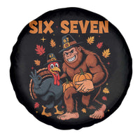 Six Seven Meme Bigfoot And Turkey Spare Tire Cover Funny Thanksgiving Gift - Wonder Print Shop