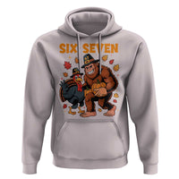 Six Seven Meme Bigfoot And Turkey Hoodie Funny Thanksgiving Gift - Wonder Print Shop