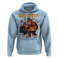 Six Seven Meme Bigfoot And Turkey Hoodie Funny Thanksgiving Gift - Wonder Print Shop