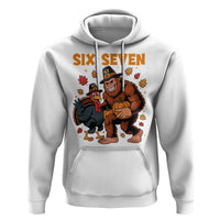 Six Seven Meme Bigfoot And Turkey Hoodie Funny Thanksgiving Gift - Wonder Print Shop