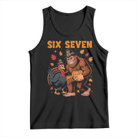 Six Seven Meme Bigfoot And Turkey Tank Top Funny Thanksgiving Gift - Wonder Print Shop
