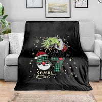 Funny Green Hand Six Seven Meme Throw Blanket Gen Z Alpha Xmas Gift - Wonder Print Shop