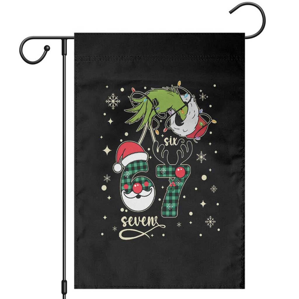 Funny Green Hand Six Seven Meme Garden Flag Gen Z Alpha Xmas Gift - Wonder Print Shop