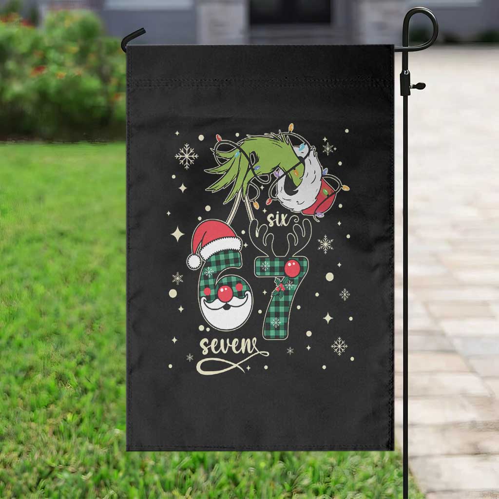 Funny Green Hand Six Seven Meme Garden Flag Gen Z Alpha Xmas Gift - Wonder Print Shop