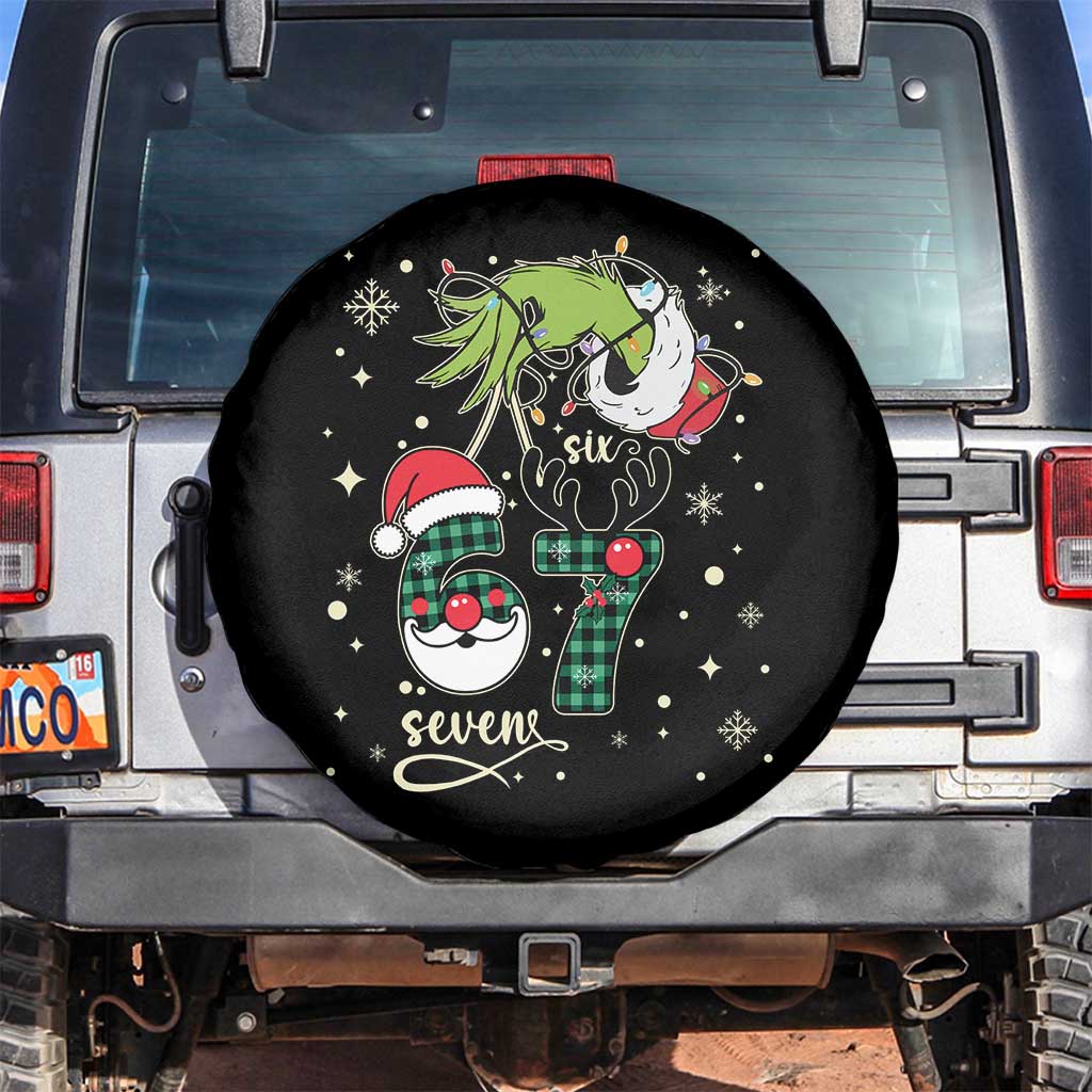 Funny Green Hand Six Seven Meme Spare Tire Cover Gen Z Alpha Xmas Gift - Wonder Print Shop