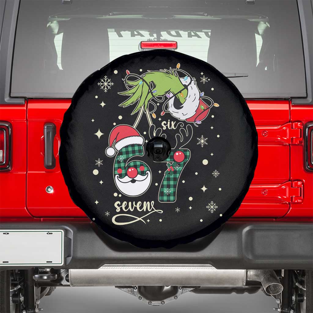 Funny Green Hand Six Seven Meme Spare Tire Cover Gen Z Alpha Xmas Gift - Wonder Print Shop