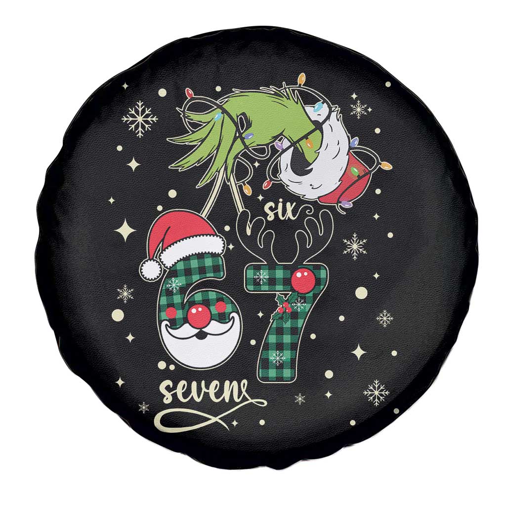 Funny Green Hand Six Seven Meme Spare Tire Cover Gen Z Alpha Xmas Gift - Wonder Print Shop
