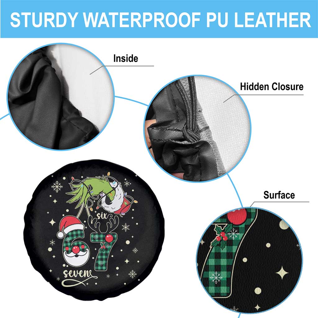 Funny Green Hand Six Seven Meme Spare Tire Cover Gen Z Alpha Xmas Gift - Wonder Print Shop