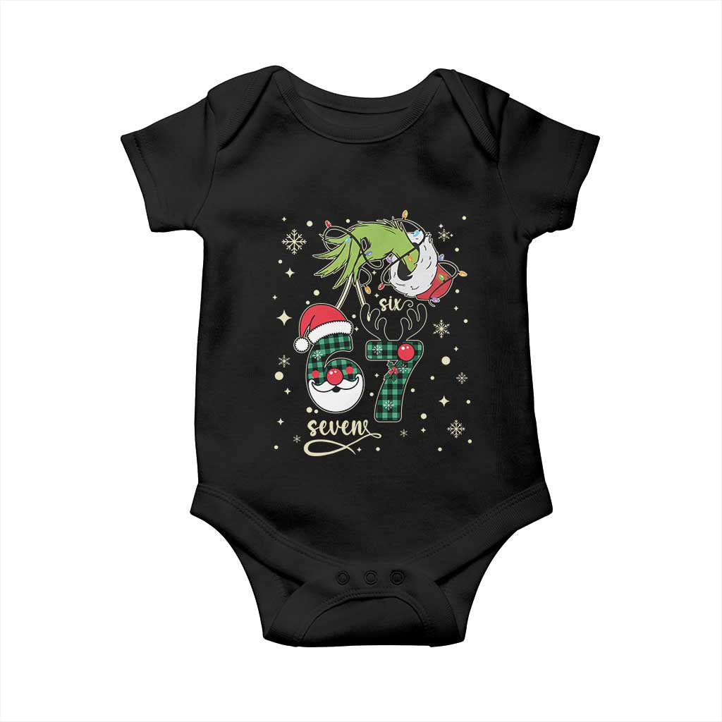 Funny Green Hand Six Seven Meme Baby Onesie Gen Z Alpha Xmas Gift - Wonder Print Shop