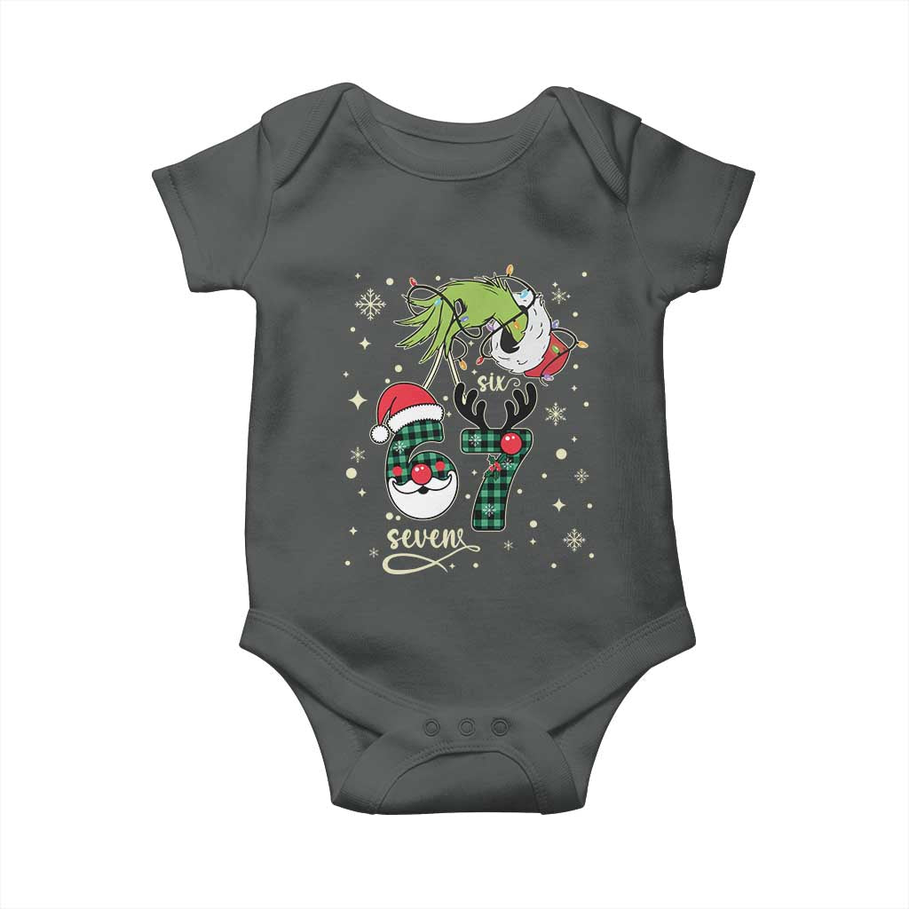 Funny Green Hand Six Seven Meme Baby Onesie Gen Z Alpha Xmas Gift - Wonder Print Shop