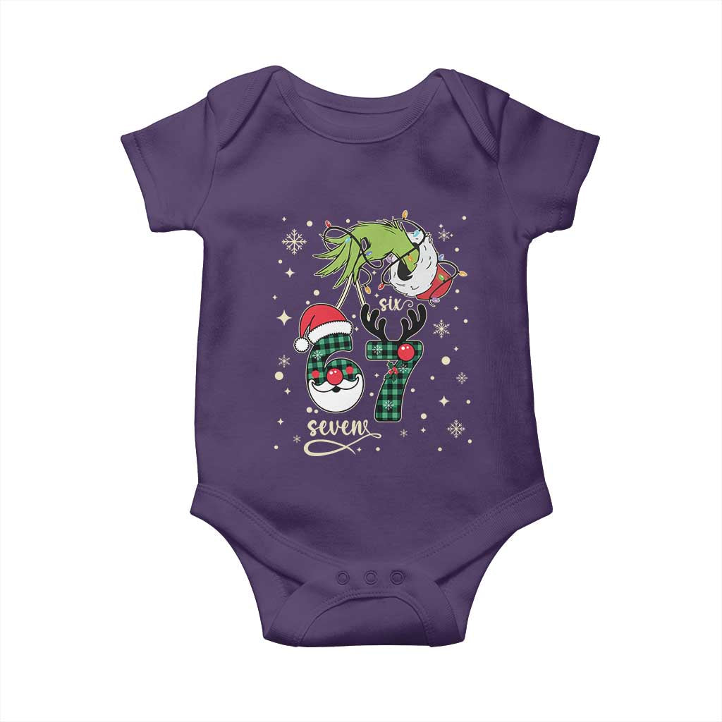 Funny Green Hand Six Seven Meme Baby Onesie Gen Z Alpha Xmas Gift - Wonder Print Shop