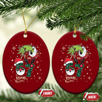 Funny Green Hand Six Seven Meme Ceramic Ornament Gen Z Alpha Xmas Gift - Wonder Print Shop