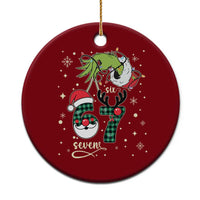 Funny Green Hand Six Seven Meme Ceramic Ornament Gen Z Alpha Xmas Gift - Wonder Print Shop