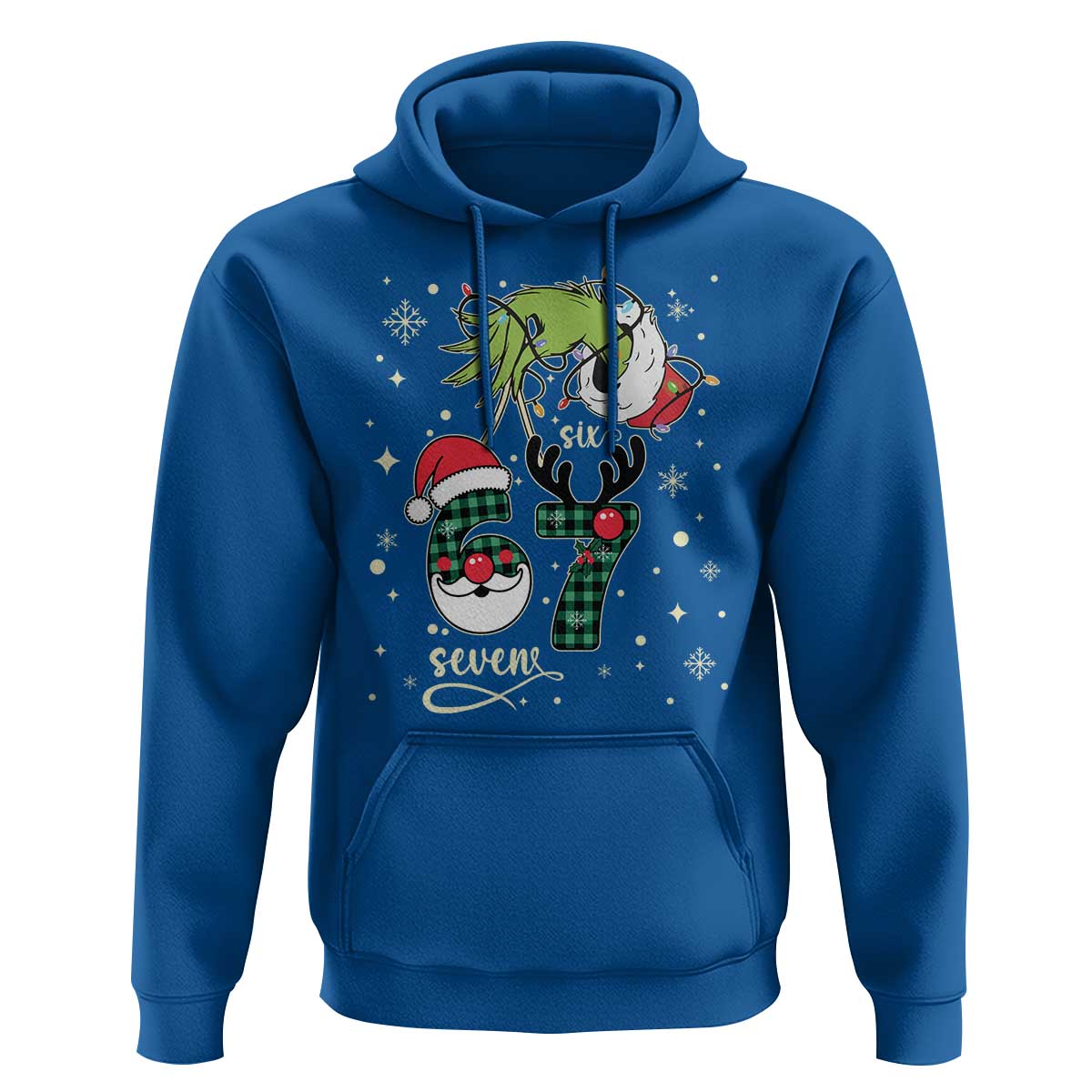 Funny Green Hand Six Seven Meme Hoodie Gen Z Alpha Xmas Gift - Wonder Print Shop