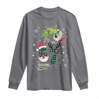 Funny Green Hand Six Seven Meme Long Sleeve Shirt Gen Z Alpha Xmas Gift - Wonder Print Shop