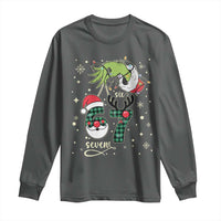 Funny Green Hand Six Seven Meme Long Sleeve Shirt Gen Z Alpha Xmas Gift - Wonder Print Shop