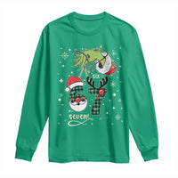 Funny Green Hand Six Seven Meme Long Sleeve Shirt Gen Z Alpha Xmas Gift - Wonder Print Shop