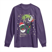 Funny Green Hand Six Seven Meme Long Sleeve Shirt Gen Z Alpha Xmas Gift - Wonder Print Shop