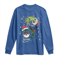 Funny Green Hand Six Seven Meme Long Sleeve Shirt Gen Z Alpha Xmas Gift - Wonder Print Shop
