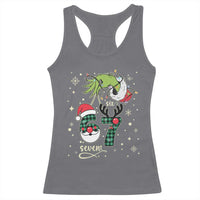 Funny Green Hand Six Seven Meme Racerback Tank Top Gen Z Alpha Xmas Gift - Wonder Print Shop