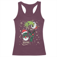 Funny Green Hand Six Seven Meme Racerback Tank Top Gen Z Alpha Xmas Gift - Wonder Print Shop