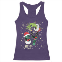 Funny Green Hand Six Seven Meme Racerback Tank Top Gen Z Alpha Xmas Gift - Wonder Print Shop