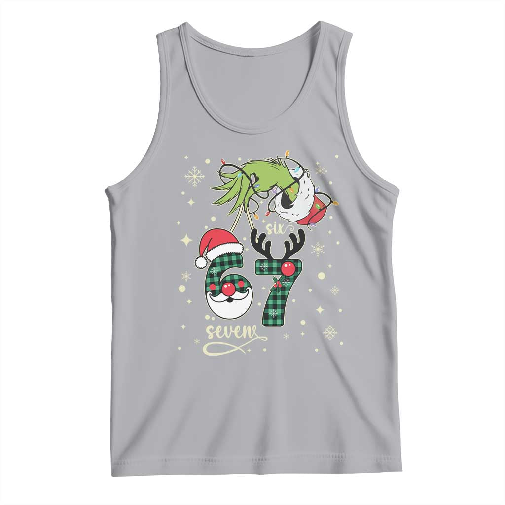 Funny Green Hand Six Seven Meme Tank Top Gen Z Alpha Xmas Gift - Wonder Print Shop