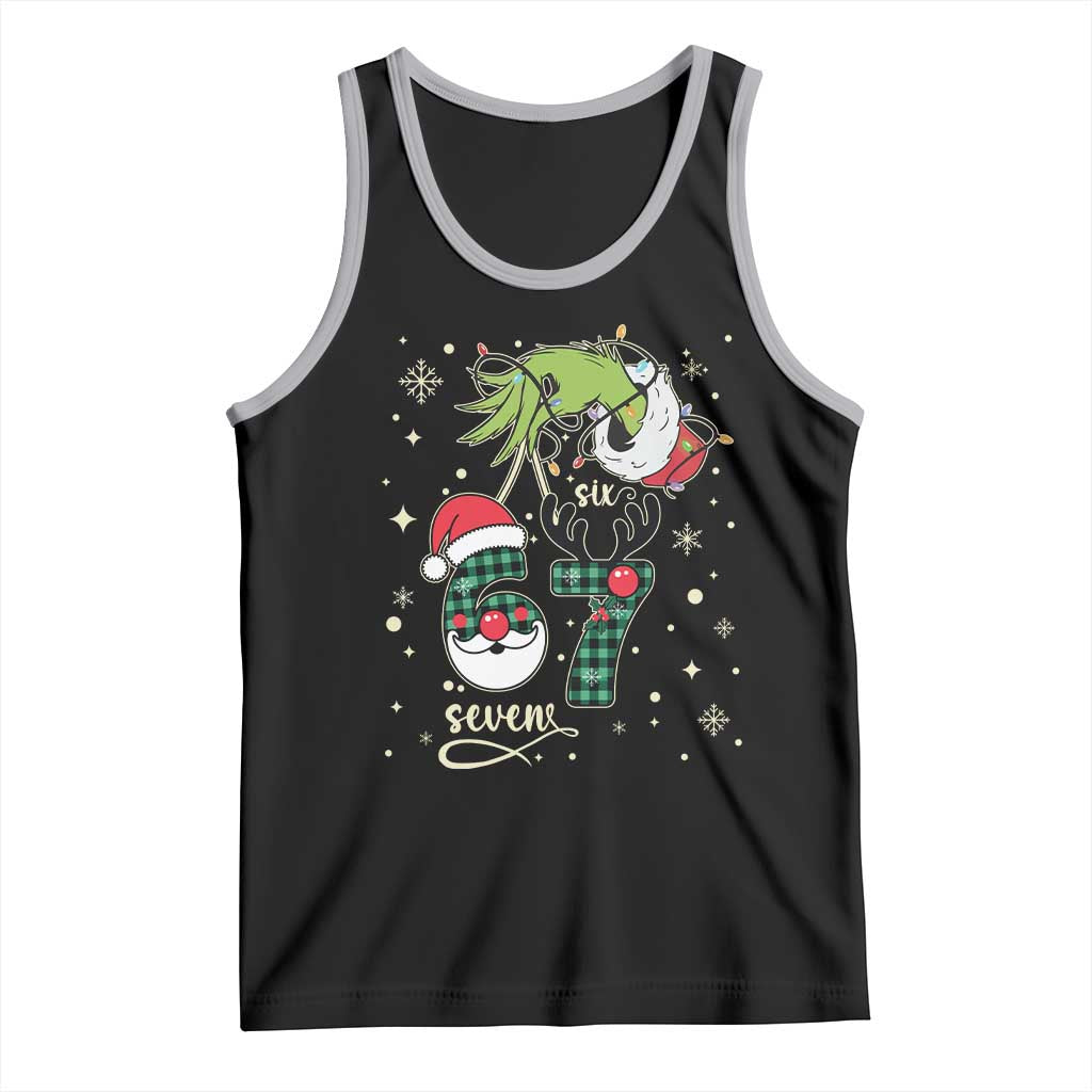 Funny Green Hand Six Seven Meme Tank Top Gen Z Alpha Xmas Gift - Wonder Print Shop