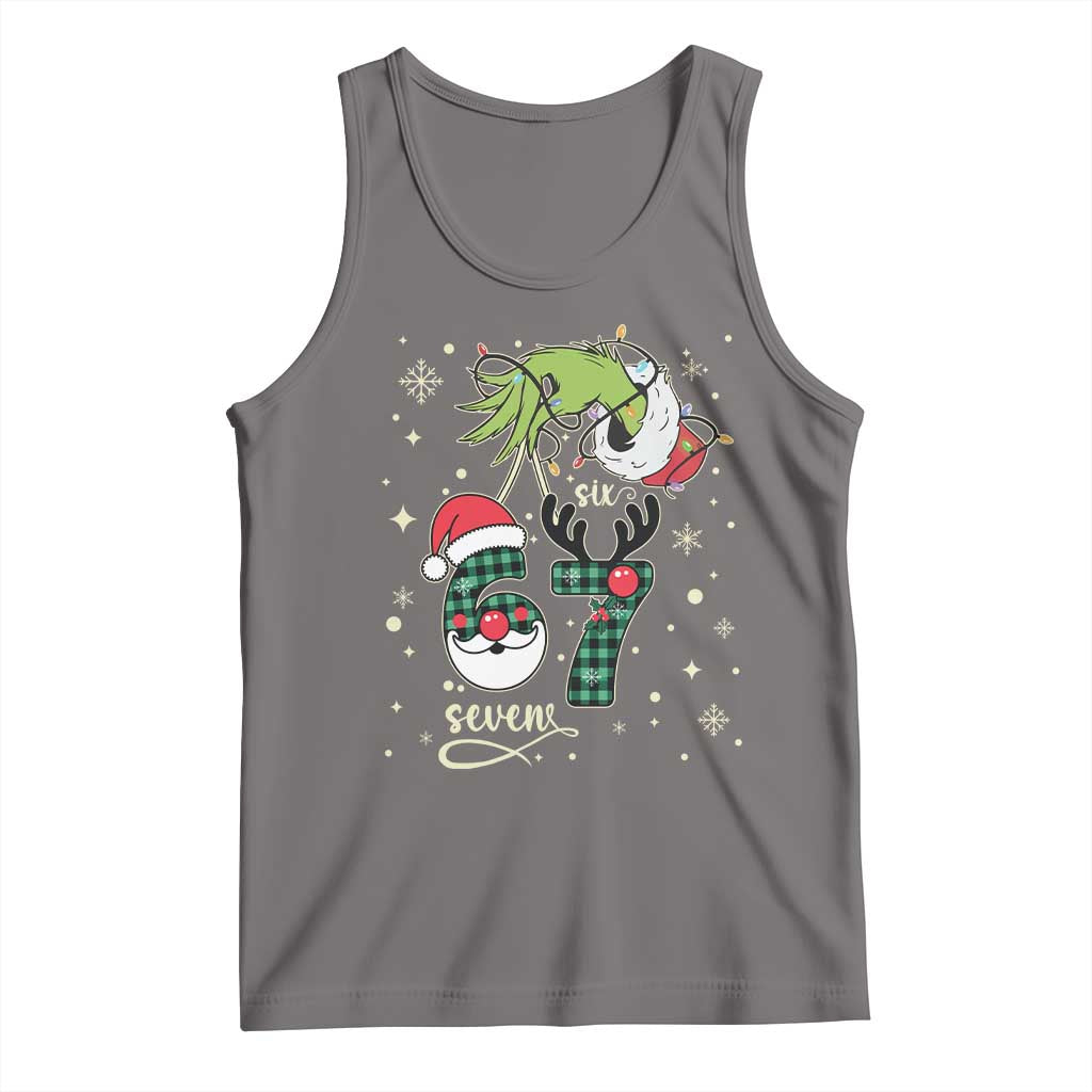 Funny Green Hand Six Seven Meme Tank Top Gen Z Alpha Xmas Gift - Wonder Print Shop