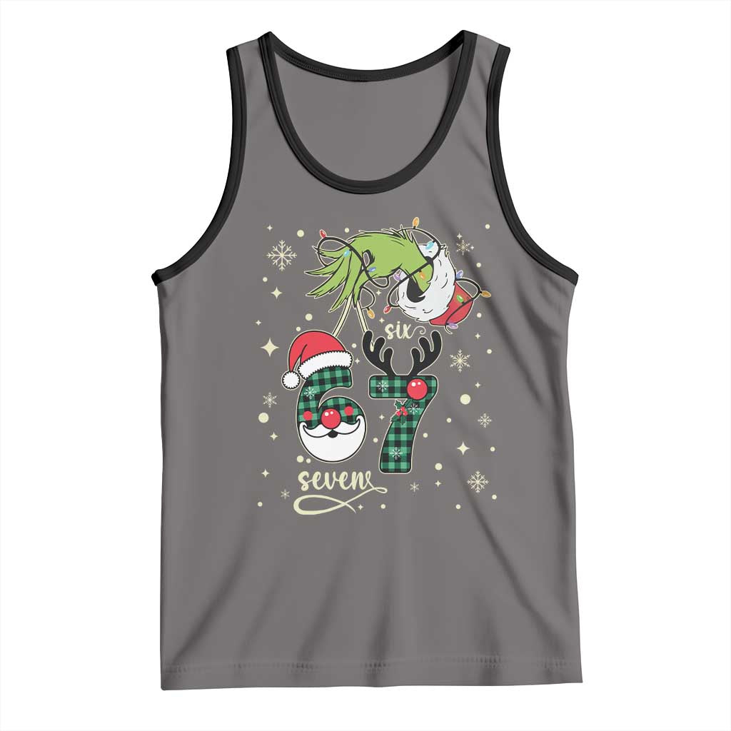 Funny Green Hand Six Seven Meme Tank Top Gen Z Alpha Xmas Gift - Wonder Print Shop