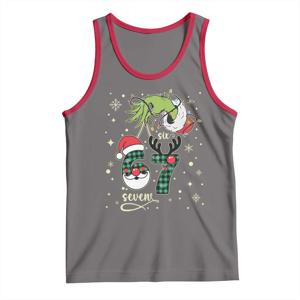 Funny Green Hand Six Seven Meme Tank Top Gen Z Alpha Xmas Gift - Wonder Print Shop