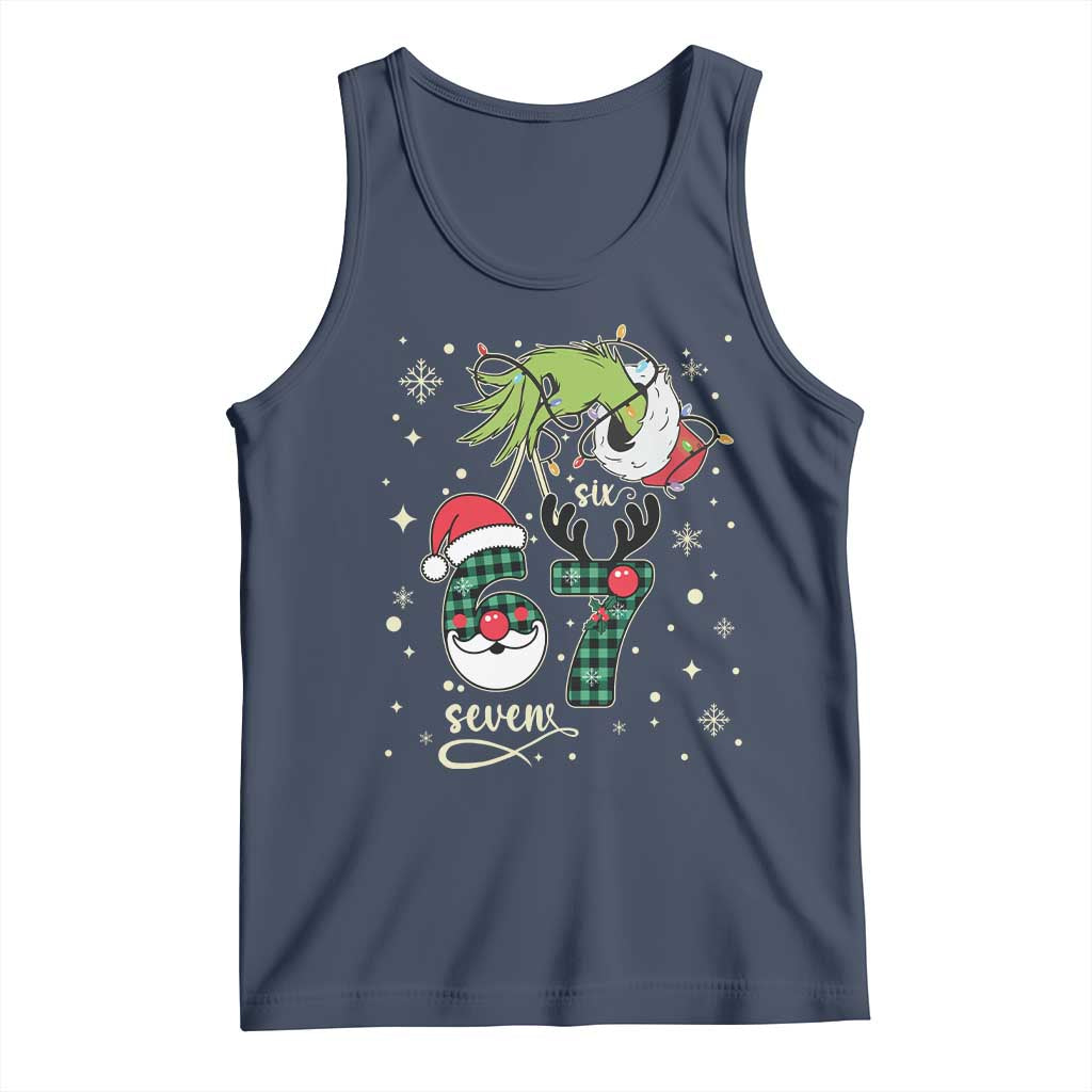Funny Green Hand Six Seven Meme Tank Top Gen Z Alpha Xmas Gift - Wonder Print Shop