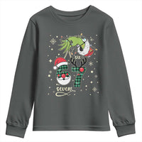 Funny Green Hand Six Seven Meme Youth Sweatshirt Gen Z Alpha Xmas Gift - Wonder Print Shop