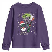 Funny Green Hand Six Seven Meme Youth Sweatshirt Gen Z Alpha Xmas Gift - Wonder Print Shop