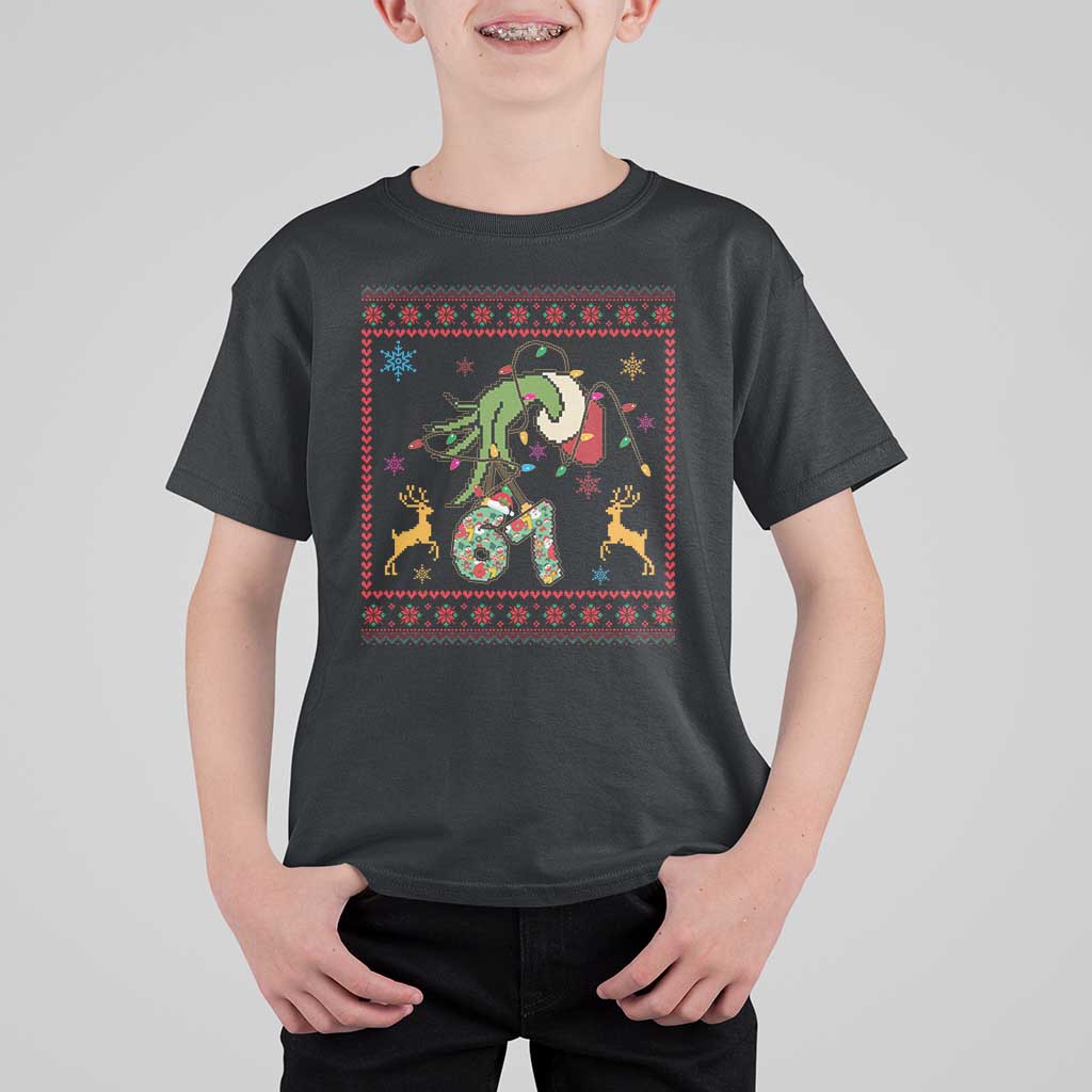 Green Hand 67 Meme Ugly Sweater T Shirt For Kid Funny Holiday Gift - Wonder Print Shop