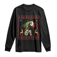 Green Hand 67 Meme Ugly Sweater Long Sleeve Shirt Funny Holiday Gift - Wonder Print Shop