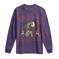 Green Hand 67 Meme Ugly Sweater Long Sleeve Shirt Funny Holiday Gift - Wonder Print Shop