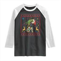 Green Hand 67 Meme Ugly Sweater Raglan Shirt Funny Holiday Gift - Wonder Print Shop