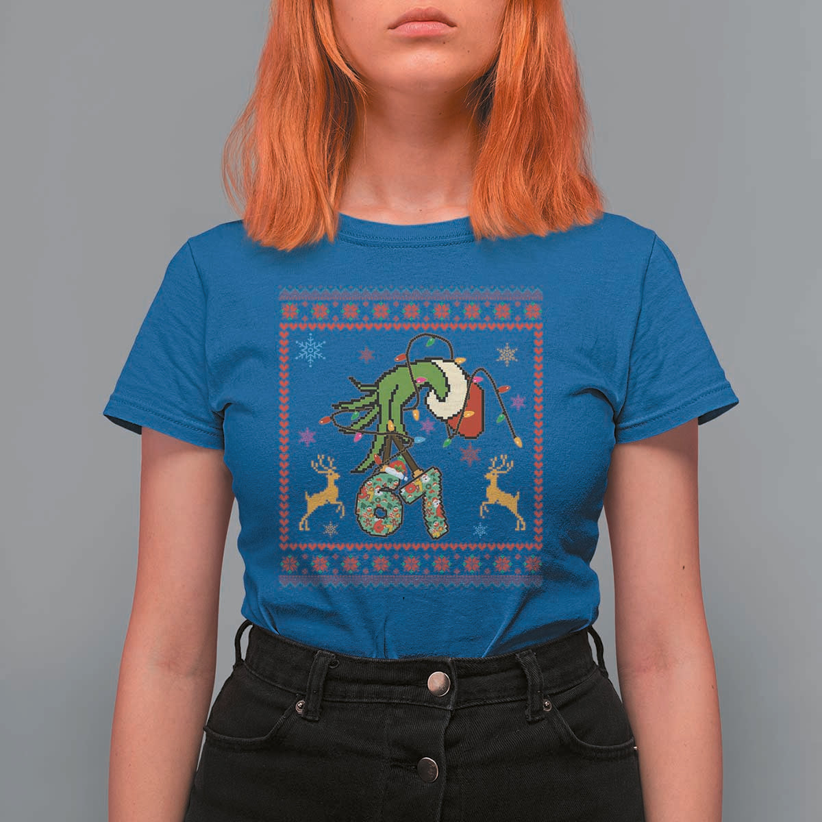 Green Hand 67 Meme Ugly Sweater T Shirt For Women Funny Holiday Gift - Wonder Print Shop