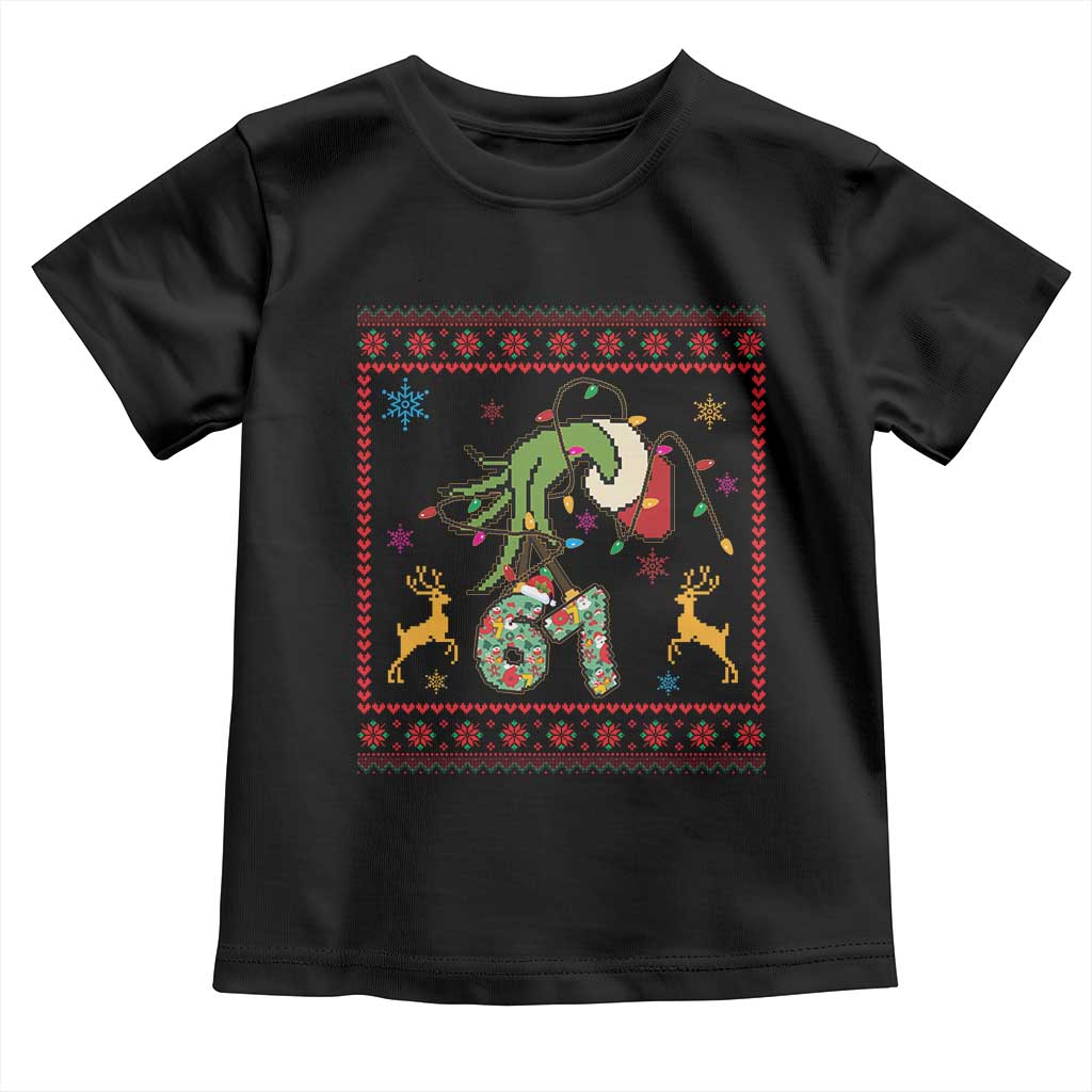 Green Hand 67 Meme Ugly Sweater Toddler T Shirt Funny Holiday Gift - Wonder Print Shop