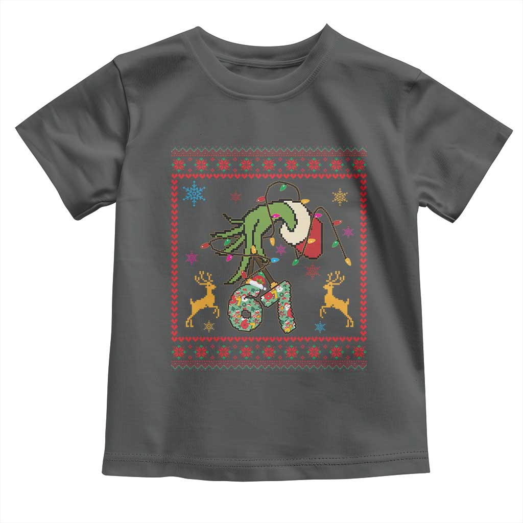 Green Hand 67 Meme Ugly Sweater Toddler T Shirt Funny Holiday Gift - Wonder Print Shop